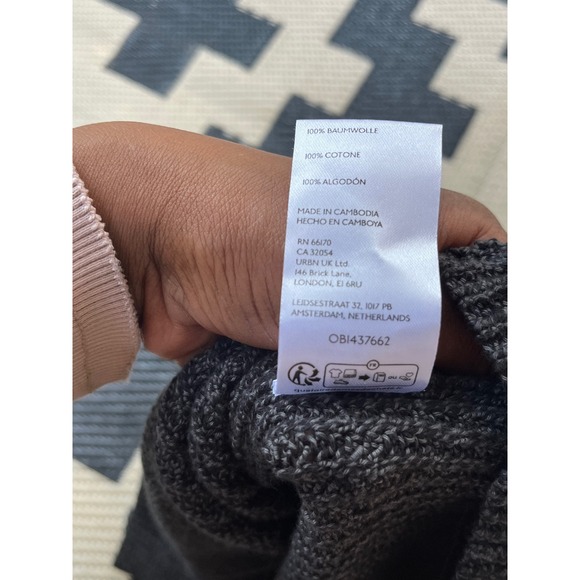 FP Beach Freya Gray Knit Sleeveless Mock Neck Pocket Pullover Sweater XL - Picture 8 of 8